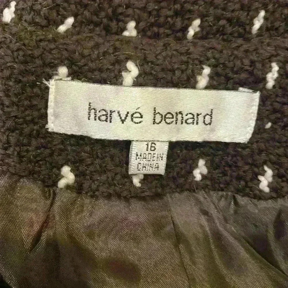 NWOT Harve Benard Brown/ White specs size 16 with cropped sleeves - Picture 8 of 8